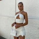 Dame crop top og nederdel B922 3