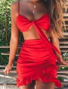 Dame crop top og nederdel B943 3