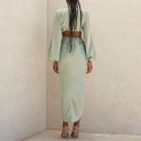 Dame crop top og nederdel B962 4