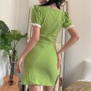 Dame crop top og nederdel B997 4