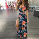 Dame crop top og nederdel med blomsterprint B1236 3