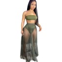 Dame crop top og nederdel P1173 8