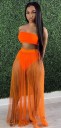Dame crop top og nederdel P1173 6