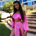 Dame crop top og nederdel P329 8