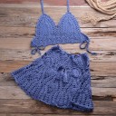 Dame crop top og nederdel P766 6