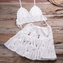 Dame crop top og nederdel P766 5