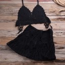 Dame crop top og nederdel P766 4