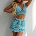 Dame crop top og nederdel P766 1