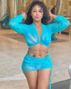 Dame crop top og nederdel P772 2