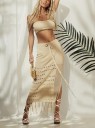 Dame crop top og nederdel P787 8