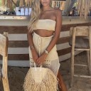 Dame crop top og nederdel P787 2