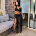 Dame crop top og nederdel P813 1