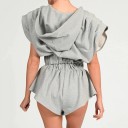 Dame crop top og shorts B1020 1