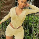 Dame crop top og shorts B1029 7