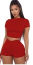 Dame crop top og shorts B1121 5
