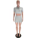 Dame crop top og shorts B1125 8
