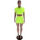 Dame crop top og shorts B1125 9