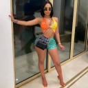 Dame crop top og shorts B1158 5
