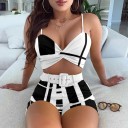 Dame crop top og shorts B1159 2