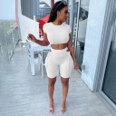 Dame crop top og shorts B1191 5
