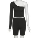 Dame crop top og shorts B1221 2