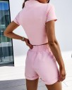 Dame crop top og shorts B906 1