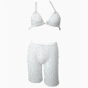 Dame crop top og shorts P889 3