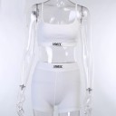 Dame crop top og shorts 3