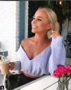 Dame cropped sweatshirt med rund hals 1