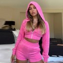 Dame cropped sweatshirt og shorts 7