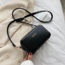 Dame crossbody taske i kasseform Lynlås Metalben Justerbar rem med karabiner PU læder 17 x 10 x 8,5 cm 9