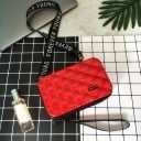Dame crossbody taske med hårdt plastskaller Mønster af rhombus Lynlås rundt om Lang rem og løkke til hånden 17,5 x 10,5 x 7 cm 3