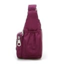 Dame crossbody taske over skulderen lavet af nylon og polyester To forreste lynlåslommer Justerbar rem Størrelse 25 x 19 x 9 cm 6