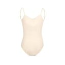 Dame dansebody med tynde stropper og dyb udskæring på ryggen nylon elastan til ballet og dans 12