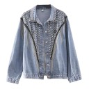 Dame denim jakke dekoreret A1831 4