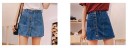 Dame denim nederdel med knapper 6