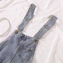 Dame denimbukser med hagesmækker A1906 3