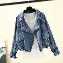 Dame denimjakke P2370 4