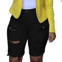 Dame denimshorts med huller Elizabeth 7