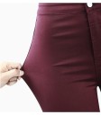 Dame elastiske jeans bordeauxrøde 3