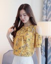 Dame elegant bluse med blomstermønster J1037 6