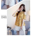 Dame elegant bluse med blomstermønster J1037 7
