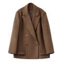 Dame elegant jakke med krave Enfarvet jakke lavet af polyester og uld Stilfuld frakke i forskellige farver til kontor, sociale arrangementer og almindelig brug 10