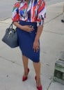 Dame elegant skjorte med voluminøse ærmer Udtryksfuldt geometrisk print i farverige nuancer Polyester med spandex Let excentrisk stil 2