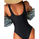 Dame ensartede badedragter Bredte stropper Blomstermønster O-hals Spandex Polyester Ensfarvede elastiske sommerbadedragter 4