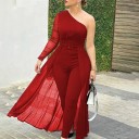 Dame festjumpsuit med skulderlukning B834 1