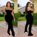 Dame figursyet jumpsuit med stropper 3