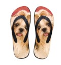 Dame flip-flops med hundemotiv 5