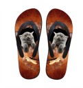 Dame flip-flops med kattemotiv 2