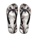 Dame flip-flops med kattemotiv 1